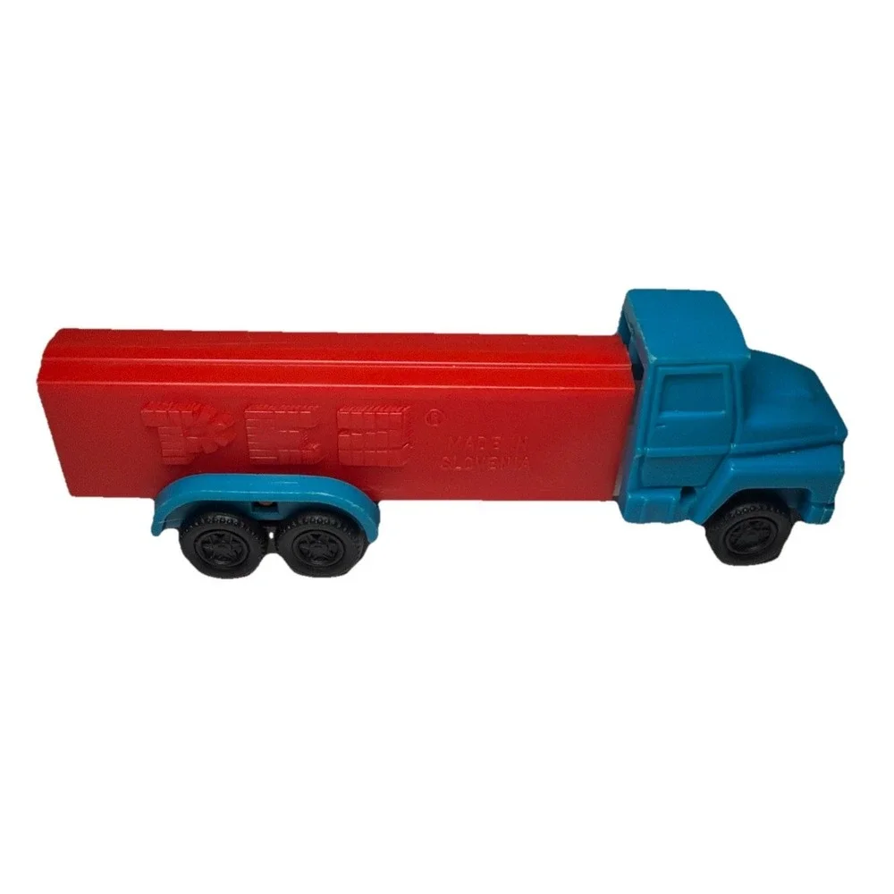 PEZ DISPENSER Semi Truck NO Feet  vintage  blue/red